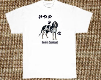 Bluetick Coonhound Dog T Shirt, (Sweatshirt & Hoodie Available on Request) #831b