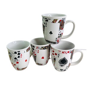 Speelkaartpak Mokset Royal Flush Harten Ruiten Schoppen Klaveren 4 kopjes