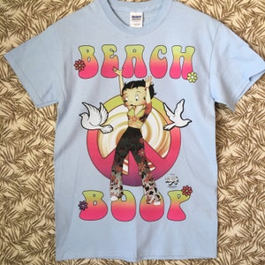 Betty Boop T Shirt, Beach Boop Retro, (Sweatshirt & Hoodie Available Upon Request)  #714o