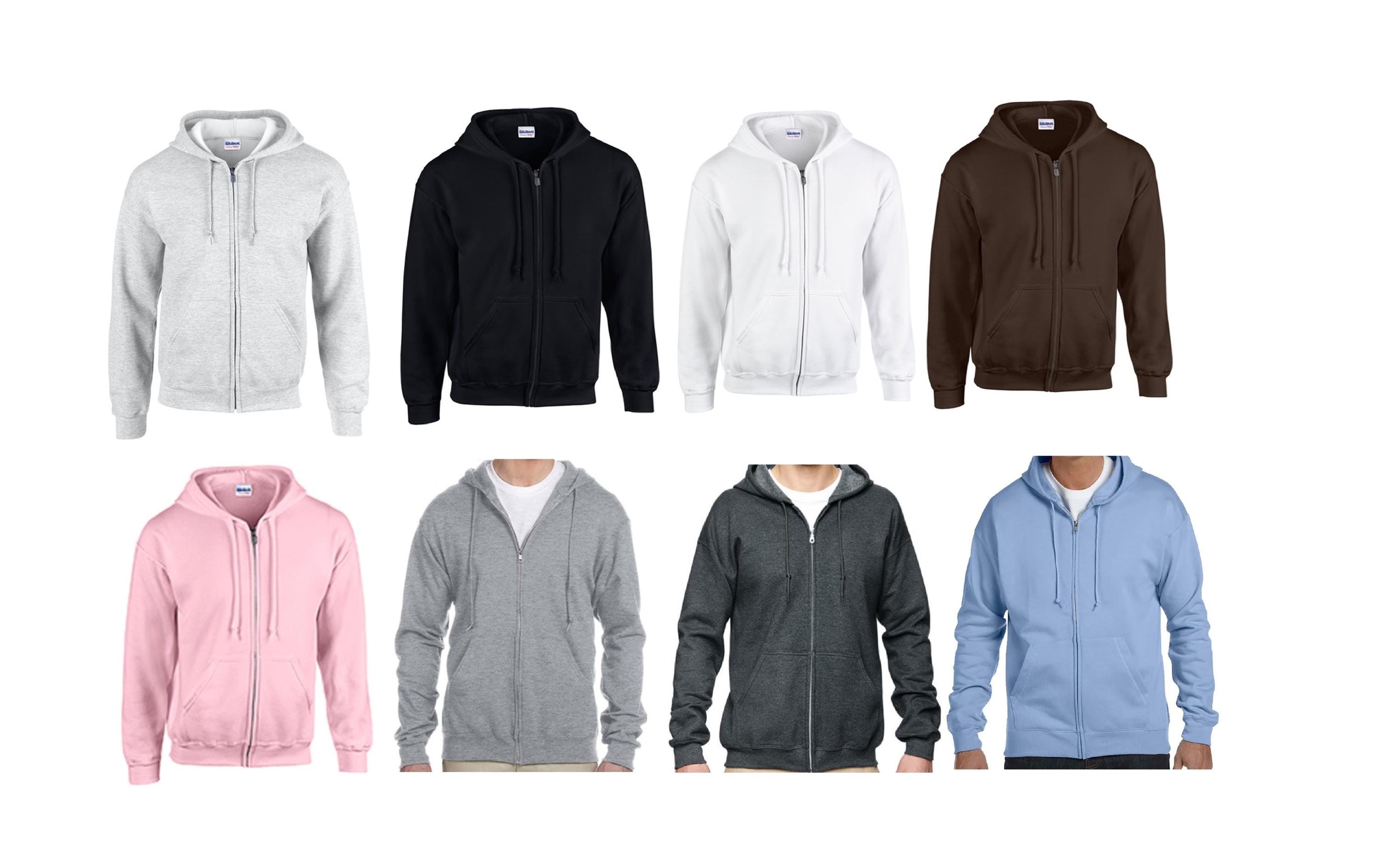 Hoodie Hooded Sweatshirt Gildan Heavy Blend Blank Undecorated Multiple Colors