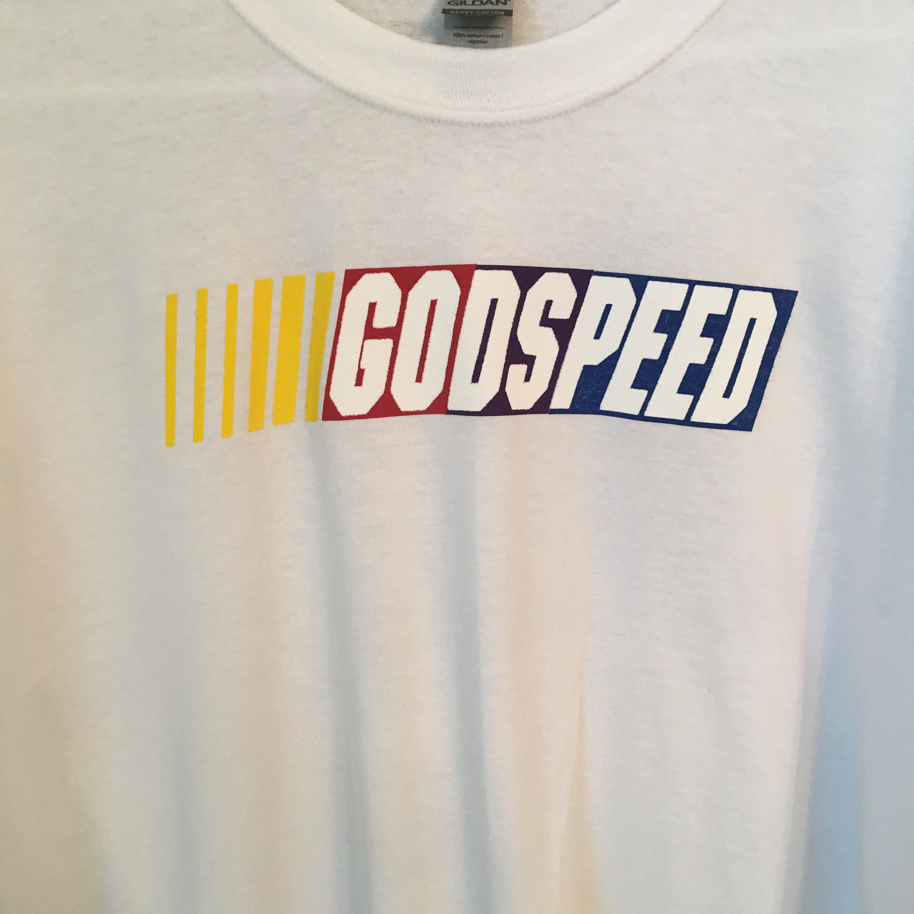 LGB GOD SPEED T-shirt White White Tee XS Cut and Sew Y2K