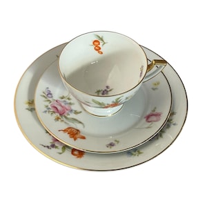 Thomas Rosenthal Bavaria Breakfast Set Teacup and Plates 3 pc Vintage Bone China