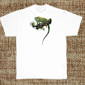 Iguana Lizard T Shirt, (Sweatshirt, Hoodie Available on Request) #519f
