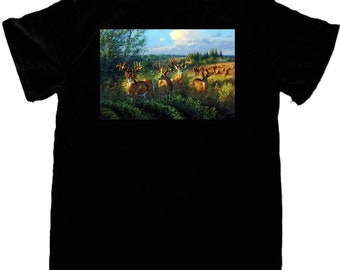 T-shirt herten, Deer Reunion, (sweatshirt, hoodie op aanvraag beschikbaar) #234c