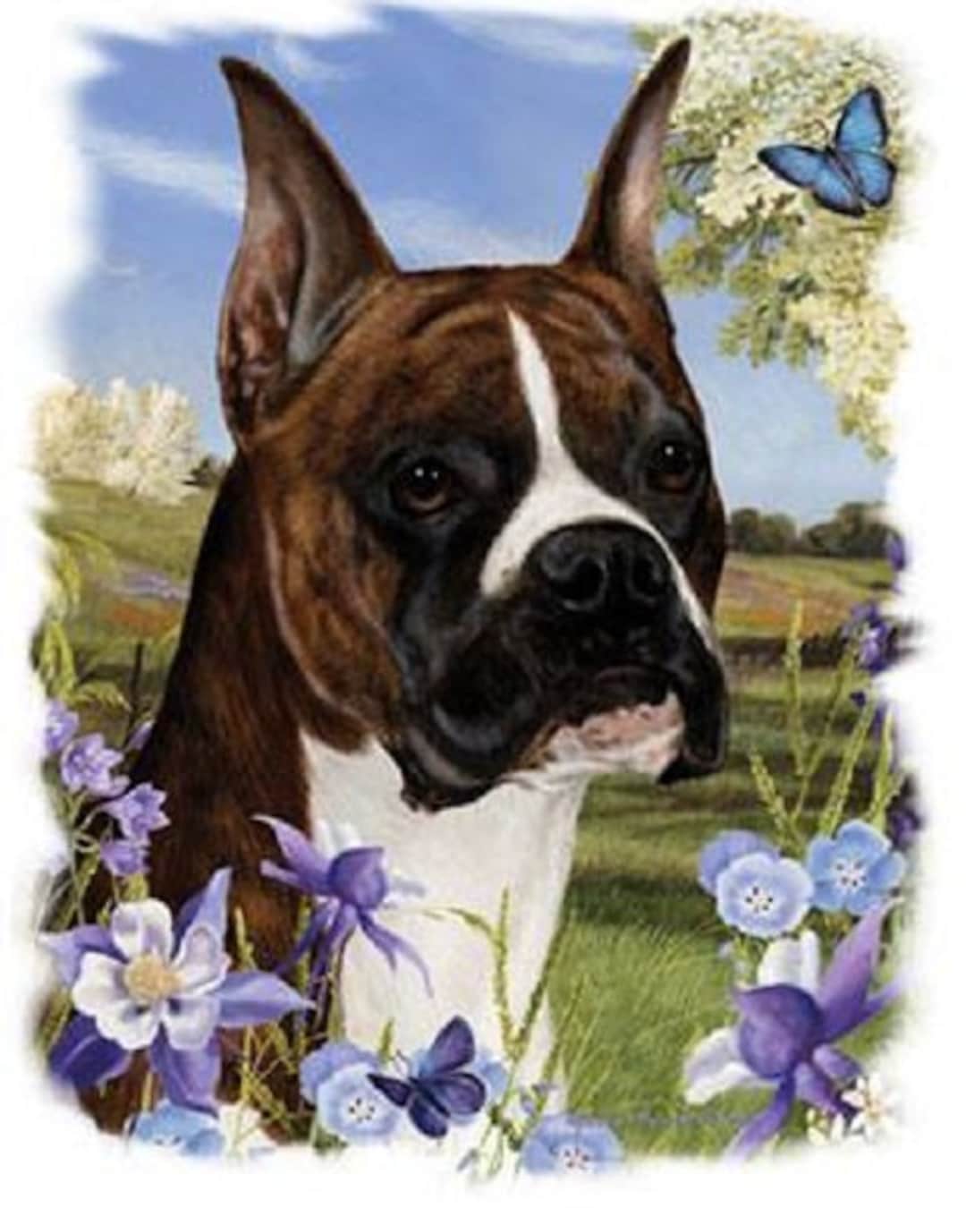 Brindle Boxer T Shirt Floral Dog Shirt sweatshirt Hoodie - Etsy