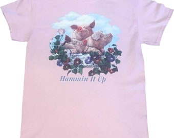 Pig T Shirt, Hammin It Up (Sweatshirt & Hoodie Available) #297