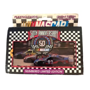 Nascar 50th Anniversary Conmemorative Playing Card Decks Collector Lata #33,817