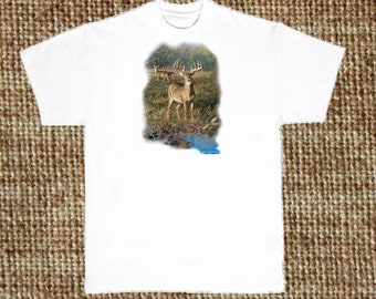 Deer T Shirt, Buck & Doe, (Sweatshirt, Hoodie Available on Request) #234k