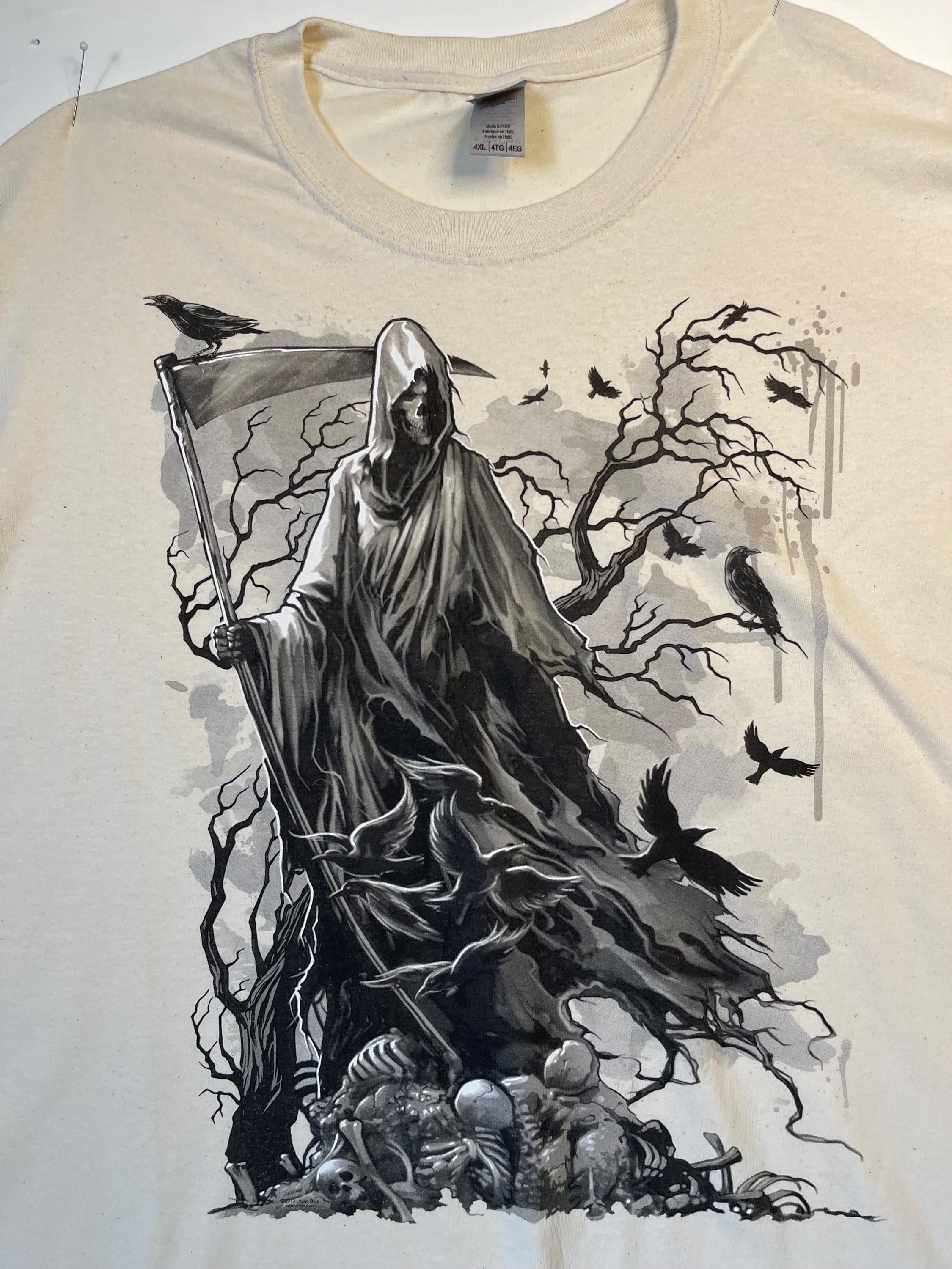 Grimm Reaper T Shirt, Crows & Skulls, (sweatshirt, Hoodie