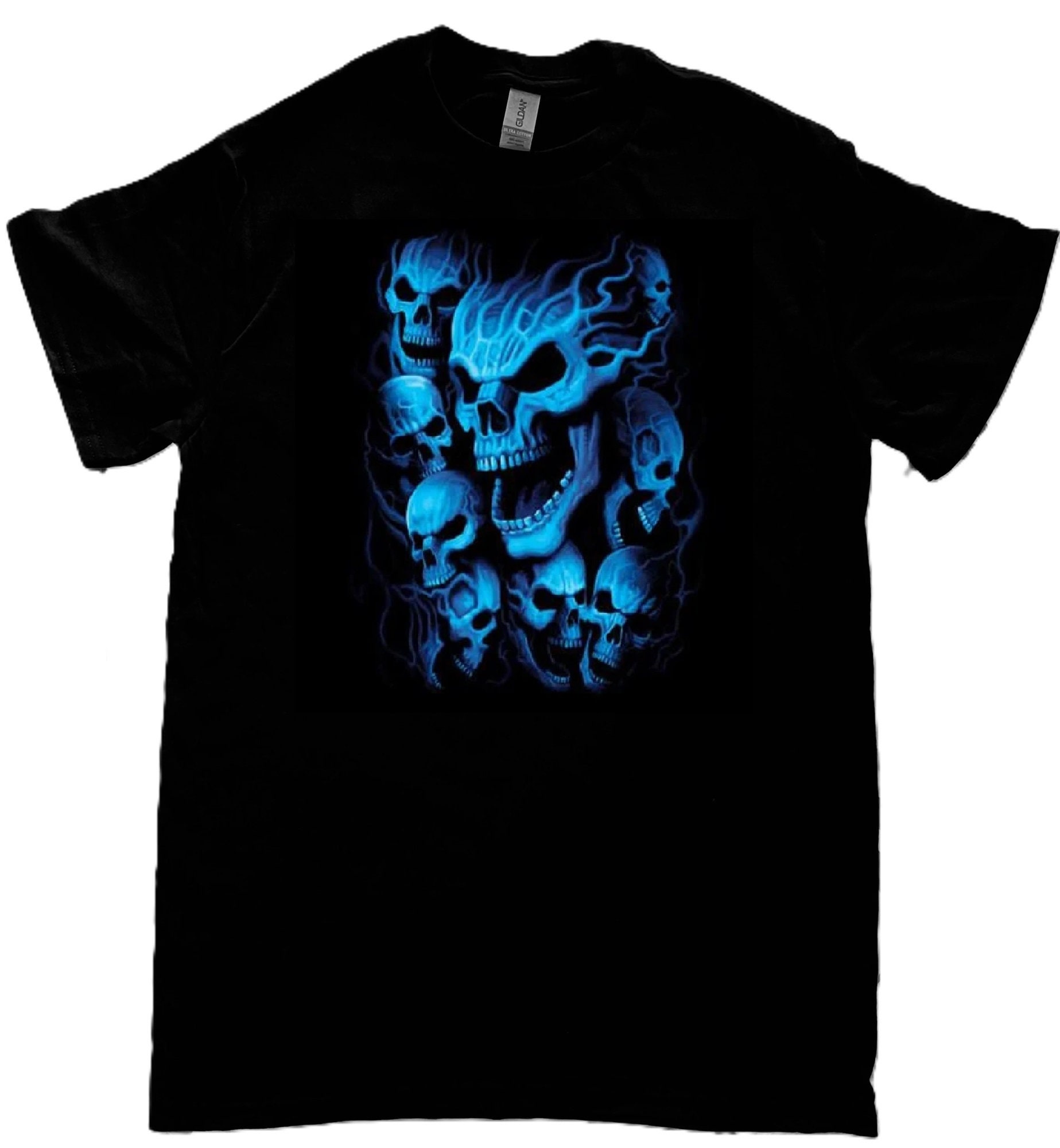 Blue Skull T Shirt, ( Sweatshirt & Hoodie Available Upon Request