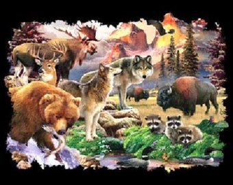 Wildlife Forest Animals T Shirt, (Sweatshirt, Hoodie Available on Request) 567d