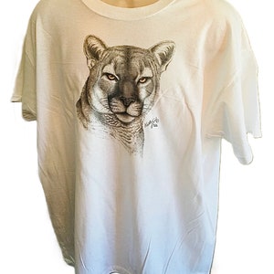 Mountain Lion T Shirt, Mountain Lion Portrait (Sweatshirt,  Hoodie Available On Request #291k