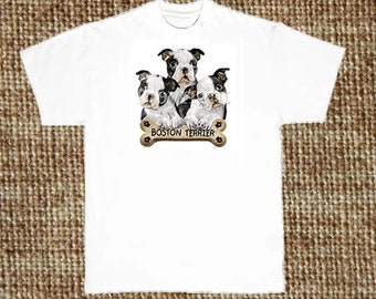 Camiseta de Boston Terrier, cachorro (sudadera con capucha disponible a pedido) n.° 814i