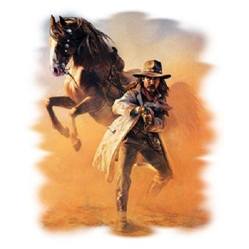 Western Cowboy Horse T-shirt, Arizona Ranger Gunslinger Graphic