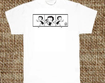 Betty Boop T Shirt, Steppin Out Comic Strip, (Sweatshirt, Hoodie Available on Request) #714a