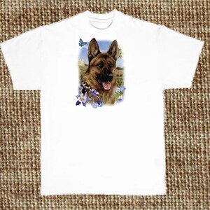 German Shepherd T Shirt, Floral Dog Shirt,(Sweatshirt, Hoodie Available On Request) #847i