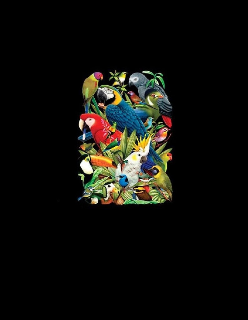 Tropical Bird T Shirt, Parrot Exotic Bird Avian World , Sweatshirt, Hoodie Available On Request 210c image 1