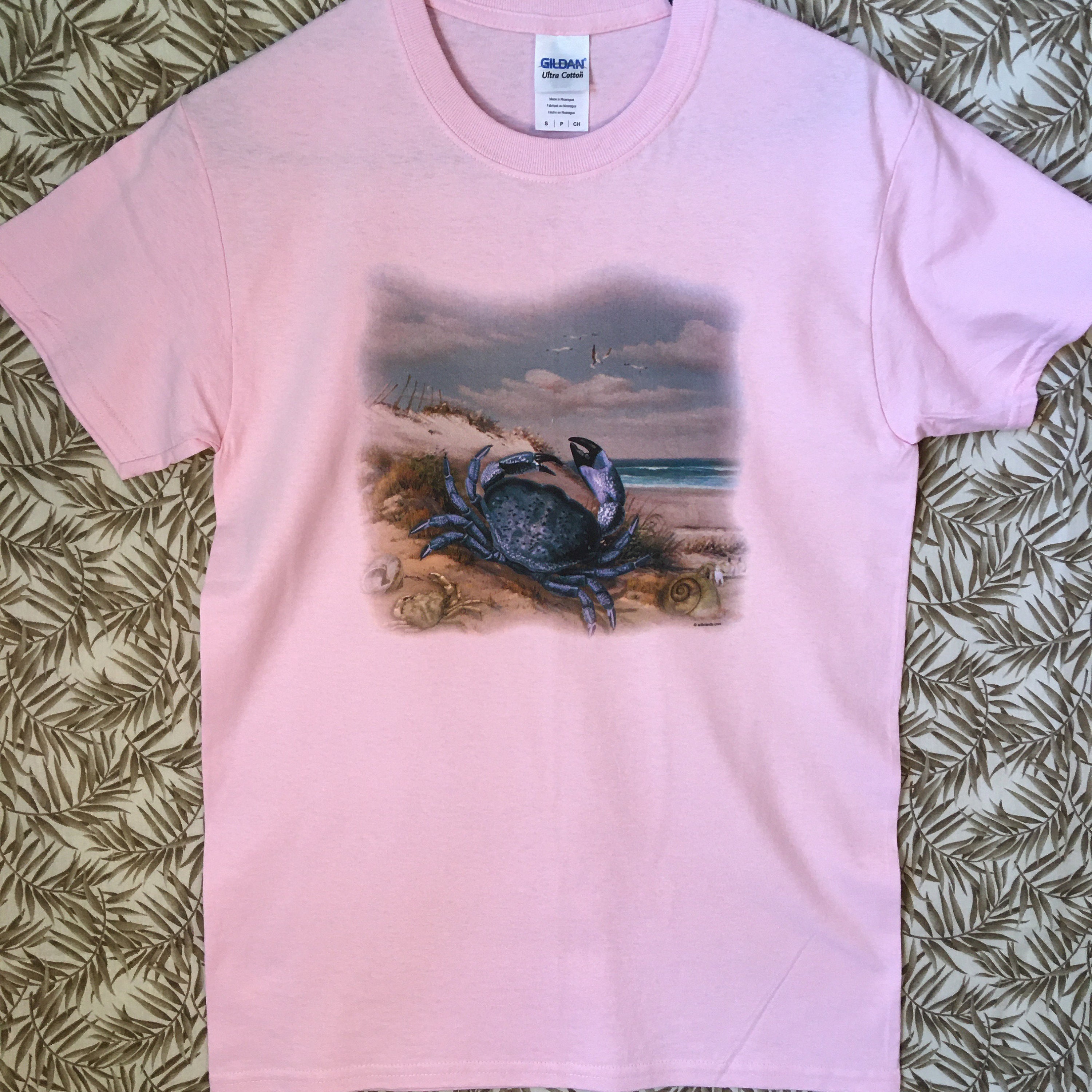 Blue Crab T Shirt Ocean Beach Scene Quilt Fabric Block Tote | Etsy
