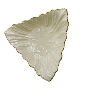 Lenox Dish Triad Collection Candy, Nuts, Relish or Trinket Dish Triangular Shape Vintage 7.25&quot; x 2&quot;