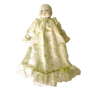 Bye Lo Baby Doll Reproduction Vintage 1979 Bisque Head Hands Feet Cloth Body 11&quot;