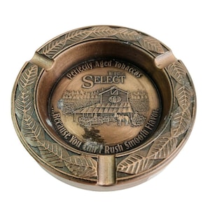 Vintage Ashtray Winston Select Cigarette Cigar Collectable Copper Tone 4.75&quot;