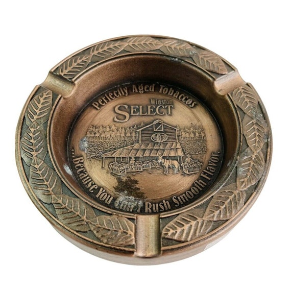 Vintage ashtray　瑪瑙 Vintage Ashtray Winston Select Cigarette Cigar Collectable Copper