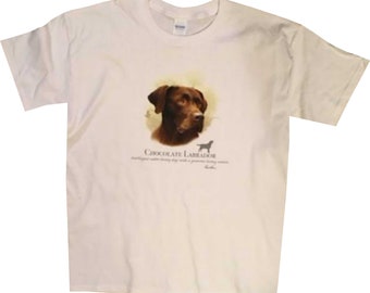 Chocolate Lab Dog T Shirt, Chocolate Labrador (Sweatshirt, Hoodie Available on Request) #872c