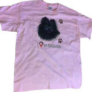 Pomeranian T Shirt, I Love My Pomeranian Dog, (Sweatshirt,  Hoodie Available On Request) #893a