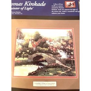 Cross Stitch Kit Thomas KinKade Vintage 1996 Lamplight Village Spring 50964