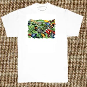 Dart Frogs and Lizards, Reptiles T Shirt, (Sweatshirt, Hoodie Available on Request) #261f