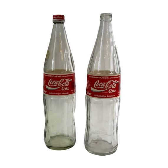 Coke Coca-cola Glass 1 Liter Bottles PFAND-WERT-FLASCHE Schutzmark Germany  