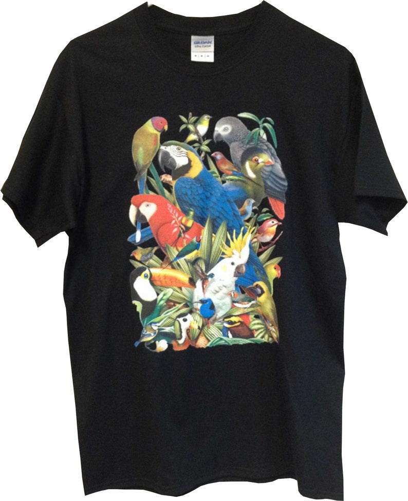 Tropical Bird T Shirt, Parrot Exotic Bird Avian World , Sweatshirt, Hoodie Available On Request 210c image 2