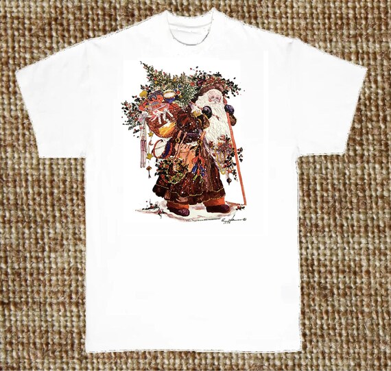 Christmas T Shirt, Old World Santa Shirt (Sweatshirt & Hoodie Available) #116d