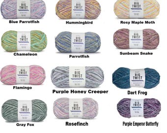 Fil Big Twist Menagerie 410 m 3 Wt. Acrylique peignée DK clair Produit discontinué Nouveau