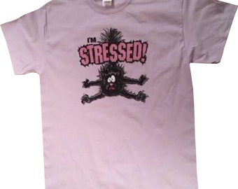 Stressed Cat T Shirt, (Sweatshirt, Hoodie Available on Request) #273e