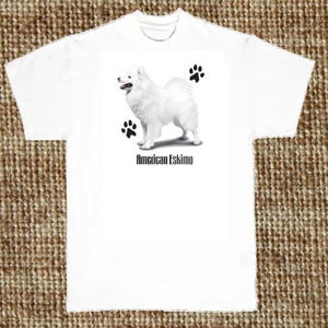 American Eskimo Dog T Shirt, (Sweatshirt, Hoodie Available On Request)  #802b