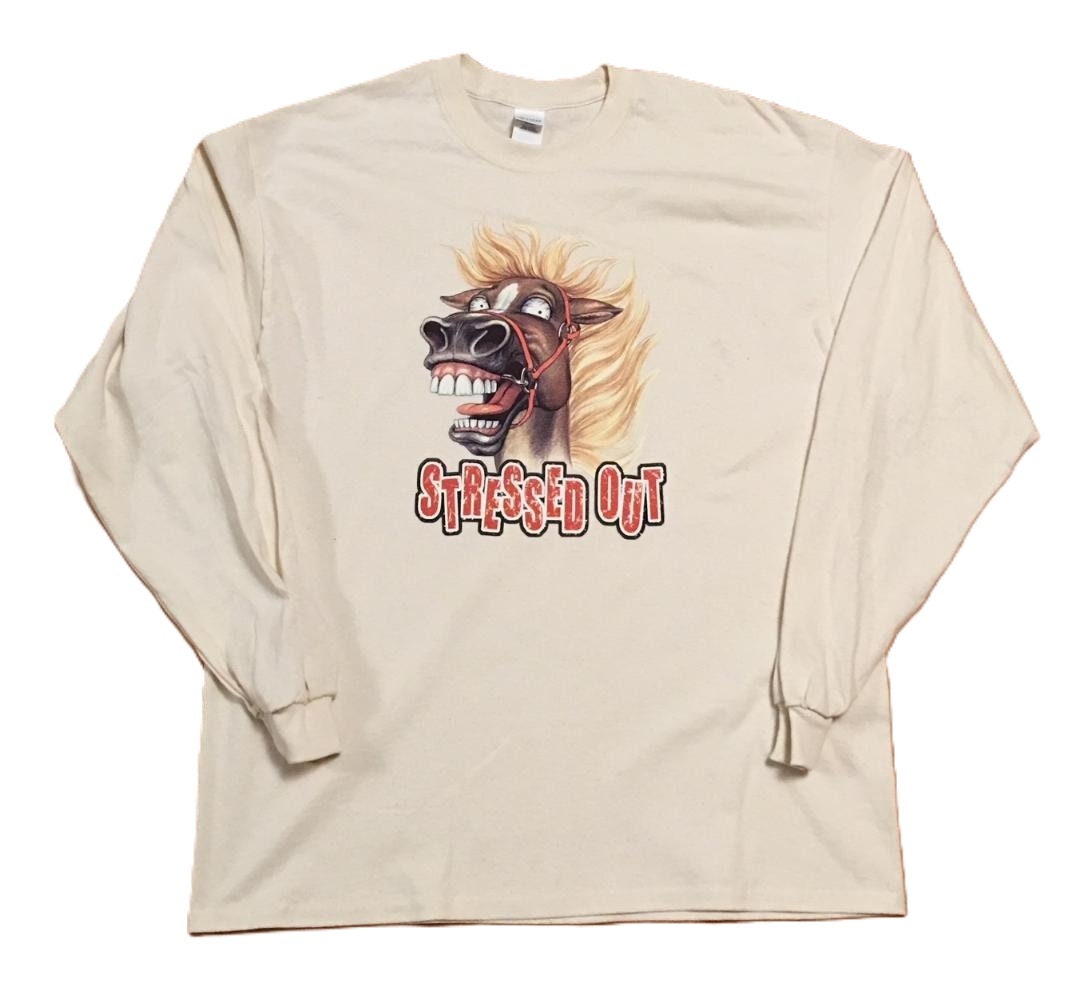 Horse T Shirt, Stressed Out, (sweatshirt, Hoodie Available