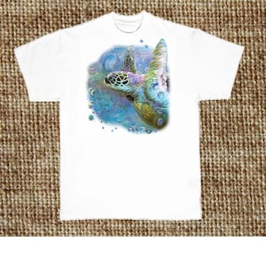 Sea Turtle Shirt, Close-Up Turtle, (Sweatshirt, Hoodie Available on Request) #256