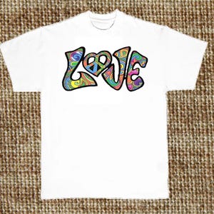 Peace & Love Tie Dye T Shirt, (Sweatshirt, Hoodie Available on Request) #782k