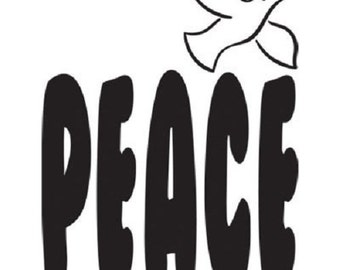 Peace T Shirt, Peace & Dove Symbol (Sweatshirt, Hoodie Available on Request) #782e