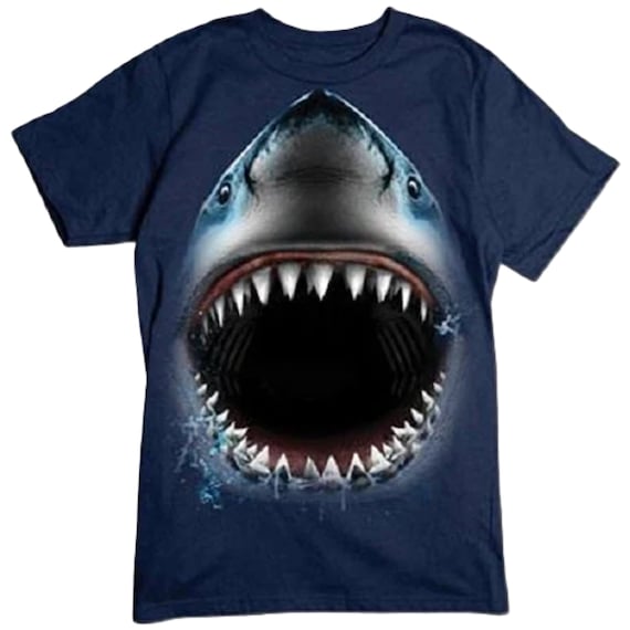Shark T Shirt, Large Shark Face, (sweatshirt, Hoodie Available on
