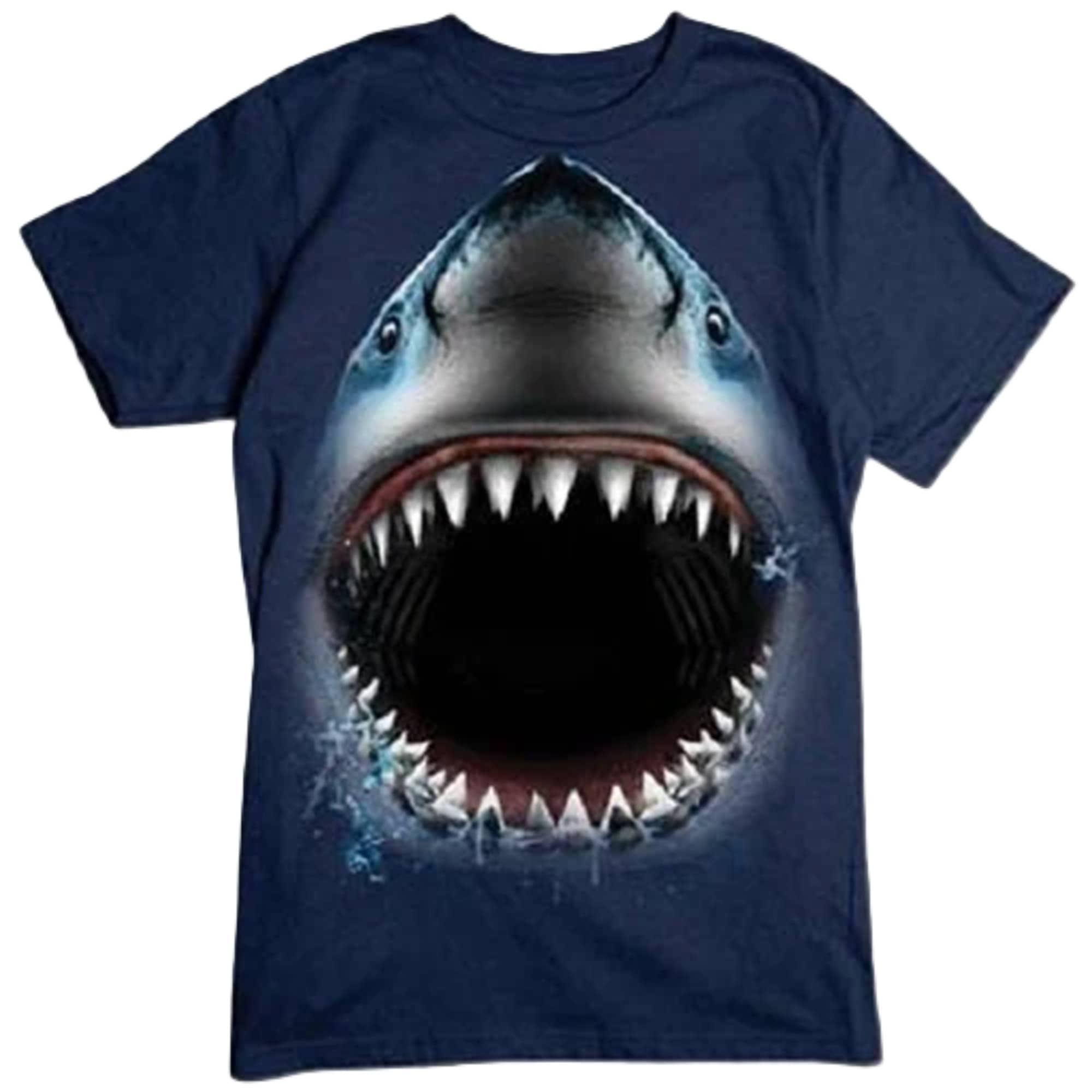Shark T Shirt, Large Shark Face, (sweatshirt, Hoodie Available on