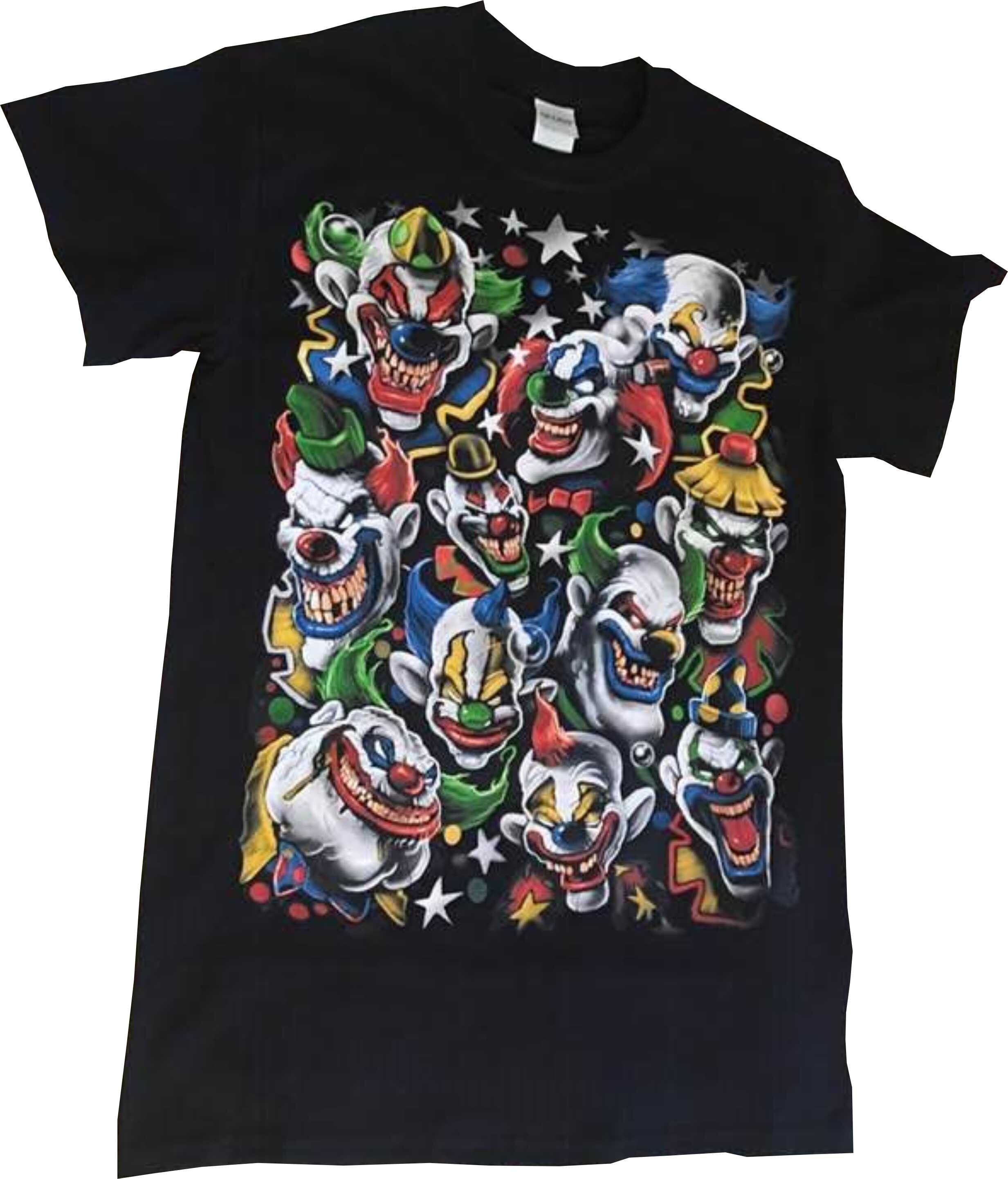 Clown T Shirt, Scary Colored Clowns, (sweatshirt, Hoodie Available