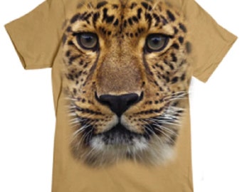 Leopard Face T Shirt, (Sweatshirt & Hoodie Available on Request) (Over-Size Design) 293o