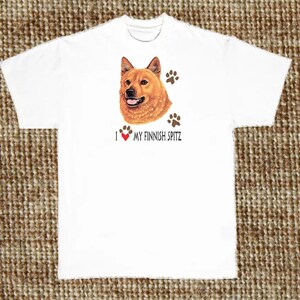 Finnish Spitz Dog T Shirt, (Sweatshirt, Hoodie Available on Request) #909