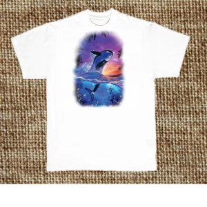 Orca Whale T Shirt, Orca Breach (Sweatshirt, Hoodie Available on Request) #549c