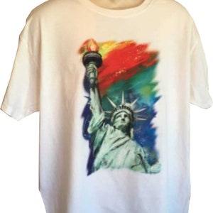 Patriotic T Shirt Statue of Liberty, (Sweatshirt, Hoodie, Available On Request) #023