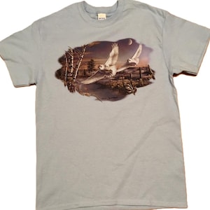 Snow Owl T Shirt, (Sweatshirt, Hoodie Available on Request) #218b