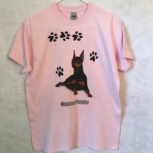 Miniature Pinscher Dog T Shirt, Min Pin, ( Sweatshirt & Hoodie Available ) #878a