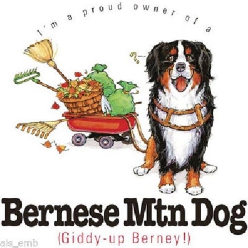 Bernese Mountain Dog T Shirt Funny Shirt Quilt Fabric ...
